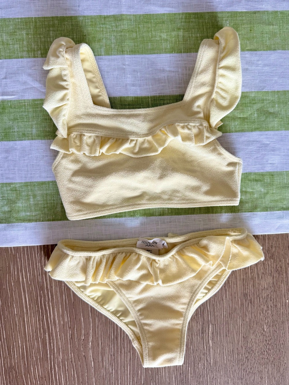 Minnow Butter Yellow Ruffled Two-Piece Bikini Set